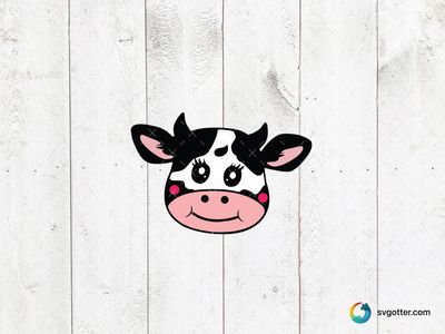 Cute Cartoon Cow, Best for children, best on t-shirt, best to be applied with sublimation