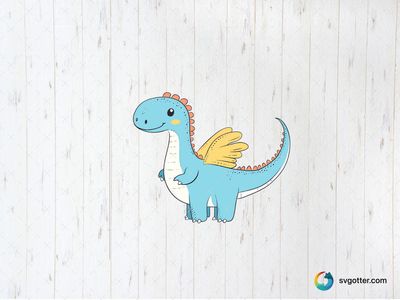 Cute Cartoon Dinosaur, Best for child, best on baby onesies, best to be applied with sublimation
