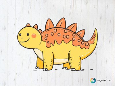 Cute Cartoon Dinosaur, Best for child, best on t-shirt, best to be applied with sublimation