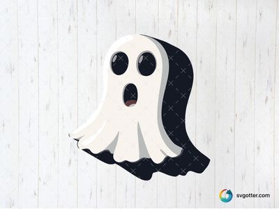 Cute Cartoon Ghost, Best for Halloween enthusiasts, best on t-shirts, best to be applied with sublimation