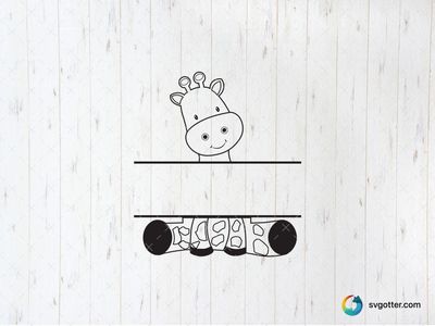 Cute Cartoon Giraffe, Best for child, best on t-shirt, best to be applied with sublimation