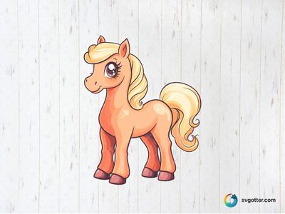 Cute Cartoon Horse, Best for children, best on t-shirt, best to be applied with sublimation