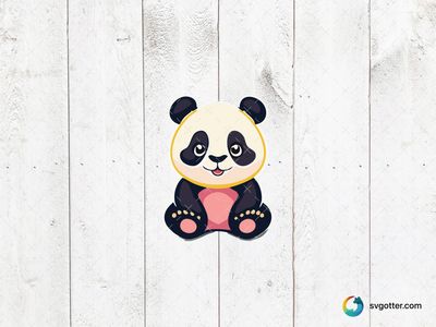 Cute Cartoon Panda, Best for child, best on t-shirt, best to be applied with sublimation