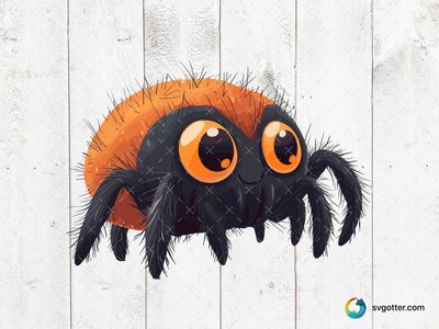 Cute Cartoon Spider, Best for children, best on t-shirt, best to be applied with sublimation