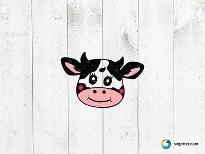 Cute Cow Face, Best for animal lovers, best on t-shirt, best to be applied with sublimation