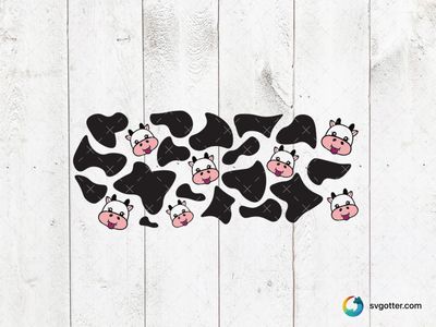 Cute Cow Pattern, Best for pet lover, best on t-shirt, best to be applied with sublimation