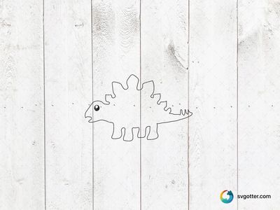 Cute Dinosaur Outline for Baby, Best for baby, best on baby onesies, best to be applied with sublimation