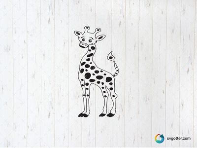 Cute Giraffe Illustration, Best for animal lovers, best on t-shirt, best to be applied with sublimation