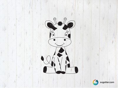 Cute Giraffe Illustration, Best for child, best on baby onesies, best to be applied with sublimation