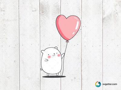 Cute Maltese Dog with Heart Balloon, Best for pet lover, best on t-shirt, best to be applied with sublimation
