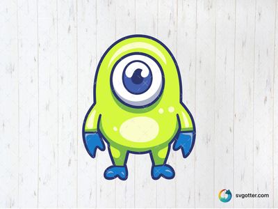 Cute One-Eyed Monster, Best for children, best on t-shirt, best to be applied with sublimation