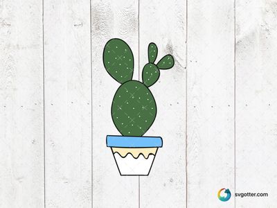 Cute Potted Cactus, Best for plant lovers, best on wall art, best to be applied with sublimation