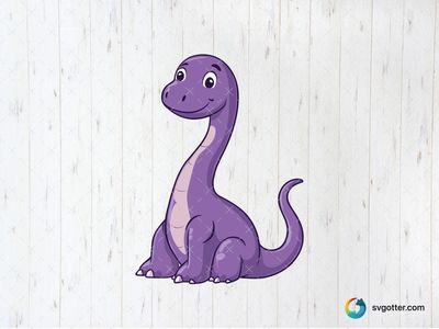 Cute Purple Dinosaur, Best for children, best on baby onesies, best to be applied with sublimation