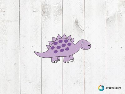 Cute Purple Dinosaur, Best for child, best on t-shirt, best to be applied with sublimation