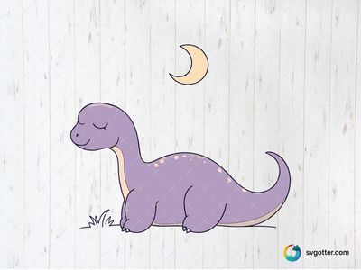 Cute Sleeping Dinosaur, Best for child, best on baby onesies, best to be applied with sublimation