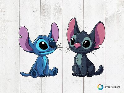 Cute Stitch Characters, Best for Disney fans, best on t-shirt, best to be applied with sublimation
