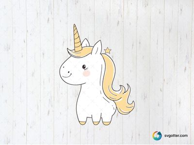Cute Unicorn Illustration, Best for child, best on t-shirt, best to be applied with sublimation
