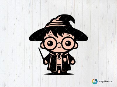 Cute Wizard Character, Best for children, best on t-shirt, best to be applied with sublimation