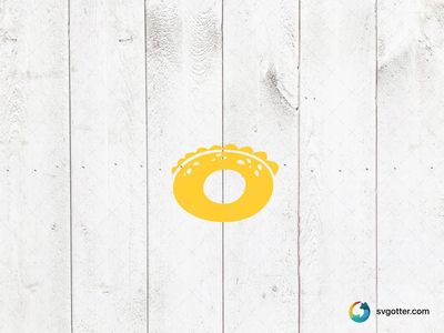 Cute Yellow Donut Illustration, Best for child, best on t-shirt, best to be applied with sublimation