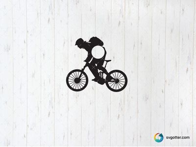 Cyclist Silhouette, Best for sports fan, best on t-shirt, best to be applied with screen printing