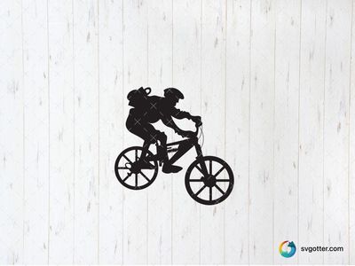 Cyclist Silhouette, Best for sports fan, best on t-shirt, best to be applied with heat transfer vinyl