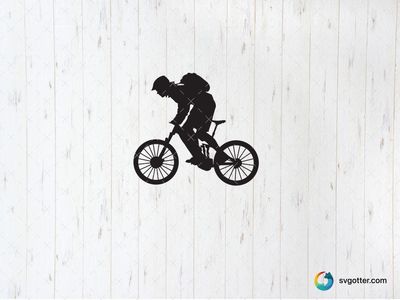 Cyclist Silhouette, Best for sports enthusiasts, best on t-shirt, best to be applied with screen printing