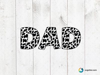 Dad Cattle Pattern Design, Best for dad, best on t-shirt, best to be applied with heat transfer vinyl
