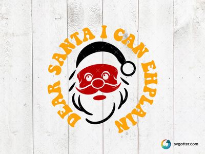 Dear Santa I Can Explain, Best for holiday enthusiasts, best on t-shirts, best to be applied with heat transfer vinyl