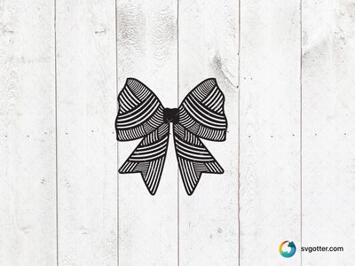 Decorative Bow Line Art, Best for artist, best on wall art, best to be applied with paper crafting