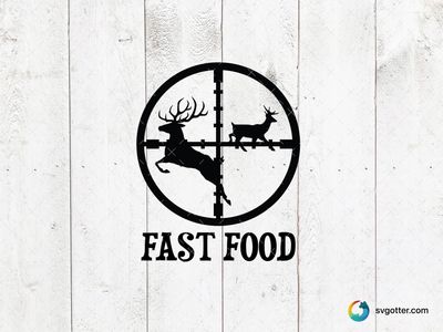 Deer in Crosshair Silhouette, Best for hunters, best on t-shirt, best to be applied with screen printing