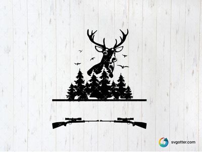 Deer in the Forest Silhouette, Best for nature enthusiasts, best on wall art, best to be applied with screen printing