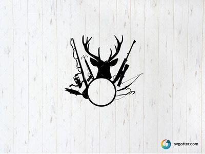 Deer Silhouette with Antlers, Best for hunters, best on wall art, best to be applied with laser cutting