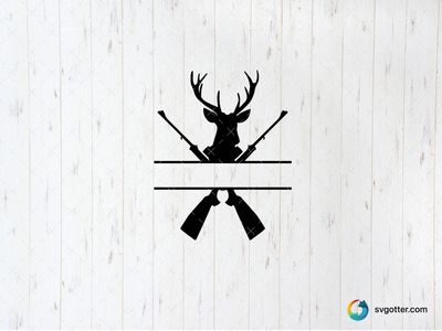 Deer Silhouette with Antlers, Best for hunters, best on wall art, best to be applied with screen printing