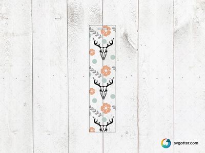 Deer Skull Floral Stationery, Best for artists, best on notebook cover, best to be applied with print and cut