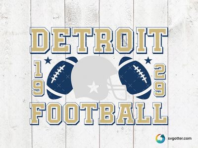Detroit Football 1929 Design, Best for sports fans, best on t-shirt, best to be applied with screen printing