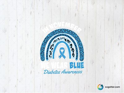 Diabetes Awareness Blue Ribbon, Best for health advocates, best on t-shirt, best to be applied with sublimation