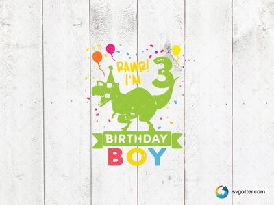 Dinosaur Birthday Boy, Best for child, best on t-shirt, best to be applied with heat transfer vinyl