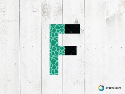 Dinosaur Pattern Letter F, Best for children, best on t-shirt, best to be applied with sublimation