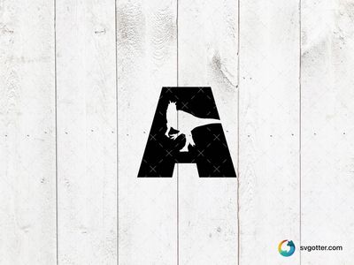 Dinosaur Silhouette Font A, Best for children, best on t-shirt, best to be applied with screen printing