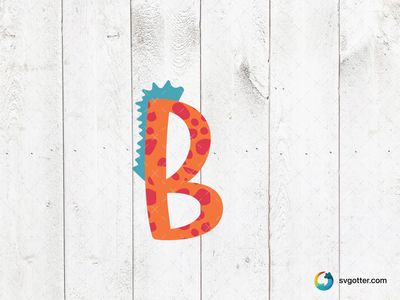 Dinosaur Themed Letter B, Best for children, best on t-shirt, best to be applied with sublimation