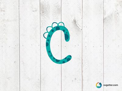 Dinosaur Themed Letter C, Best for children, best on t-shirt, best to be applied with sublimation