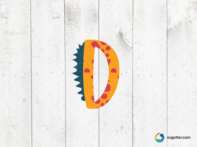 Dinosaur Themed Letter D, Best for children, best on t-shirt, best to be applied with heat transfer vinyl