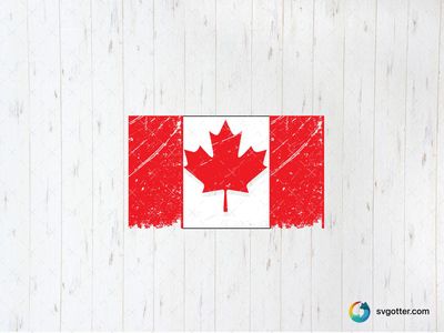 Distressed Canadian Flag, Best for Canadians, best on t-shirt, best to be applied with screen printing