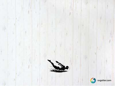 Diving Swimmer Silhouette, Best for athletes, best on t-shirt, best to be applied with screen printing