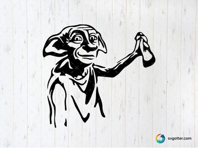 Dobby the House Elf, Best for Harry Potter fans, best on t-shirt, best to be applied with screen printing
