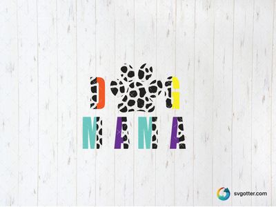 Dog Mama Paw Print, Best for dog lover, best on t-shirt, best to be applied with heat transfer vinyl
