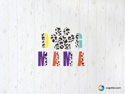 Dog Mama Paw Print, Best for pet lovers, best on t-shirt, best to be applied with heat transfer vinyl