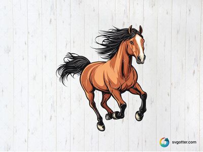 Dynamic Galloping Horse, Best for horse lovers, best on wall art, best to be applied with print and cut