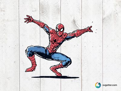 Dynamic Spiderman Pose, Best for comic book fans, best on t-shirt, best to be applied with screen printing