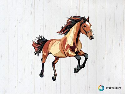 Dynamic Stylized Horse, Best for horse lovers, best on wall art, best to be applied with sublimation